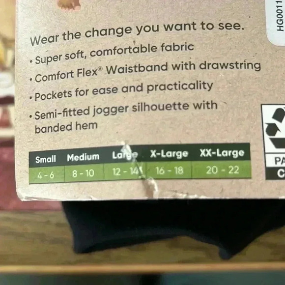 Hanes large jogger leggings black - Picture 3 of 3